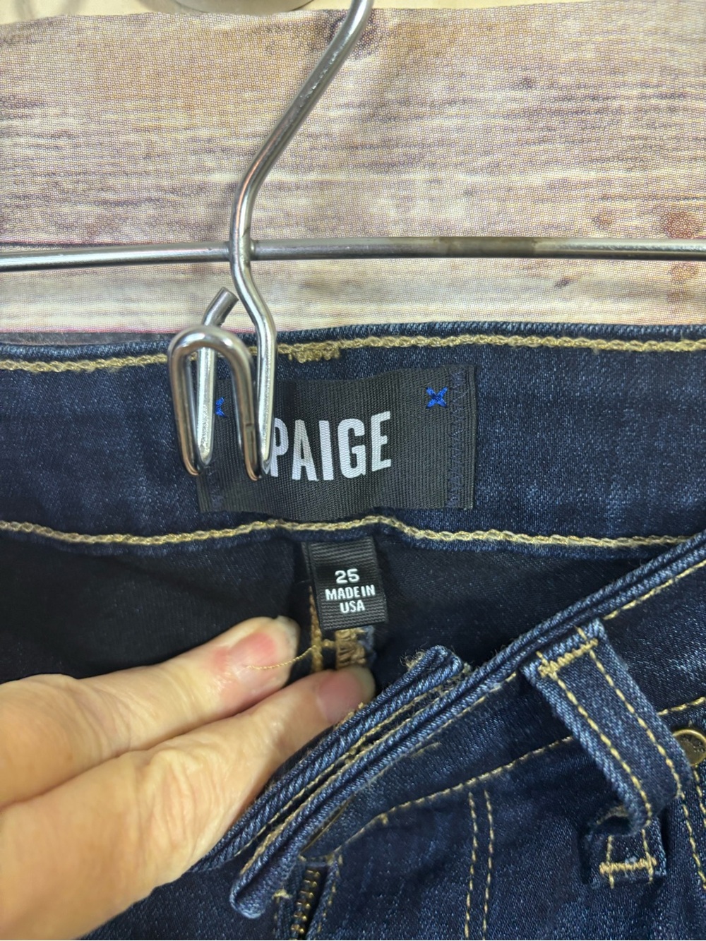PAIGE Hoxton Ankle dark wash denim jeans Size 25 - Picture 4 of 8